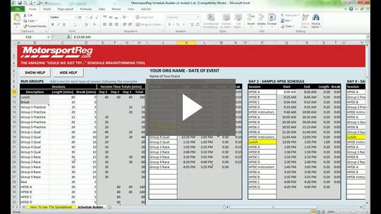 Video intro of our Schedule Builder spreadsheet